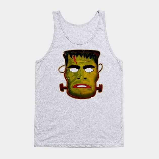 Frankenstein Vintage Monster Mask Tank Top by zerostreet